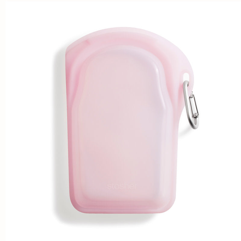 Stasher Go Clip-On Bag - Pink