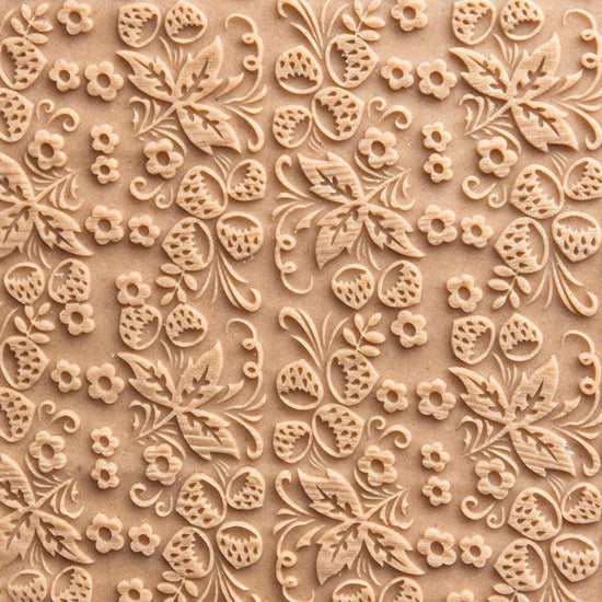 Embossed Rolling Pin - Strawberries