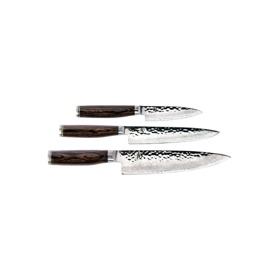 Shun Premier Knife Set - Starter - Paring 4", Utility 6.5", Chef's 8"