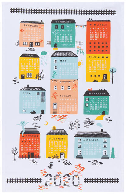 Tea Towel - Neighborhood Calendar 2020