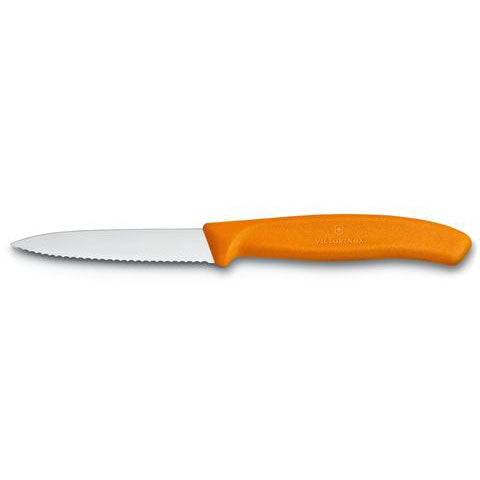 Paring Knife 3.25" / 8cm Serrated, Spear Tip Orange