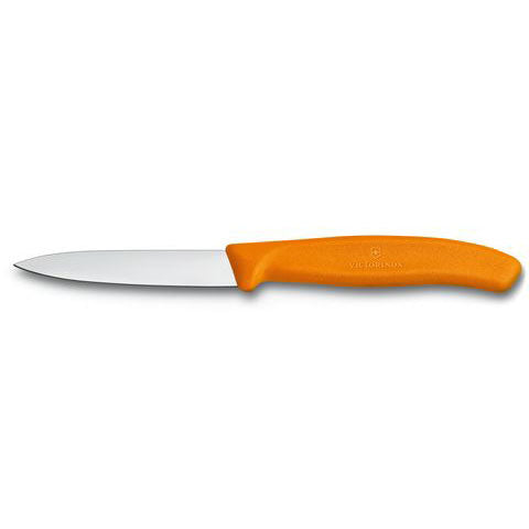Paring Knife 3.25" / 8cm Straight Blade, Spear Point Orange