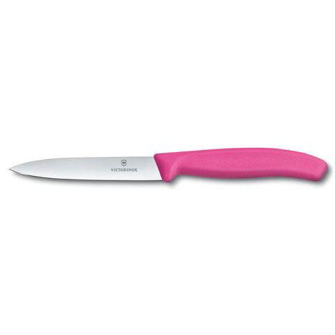 Paring Knife 4" / 10cm Straight Blade, Spear Point Pink