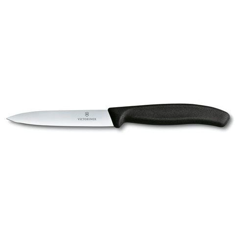 Paring Knife 4" / 10cm Straight Blade, Spear Point Black