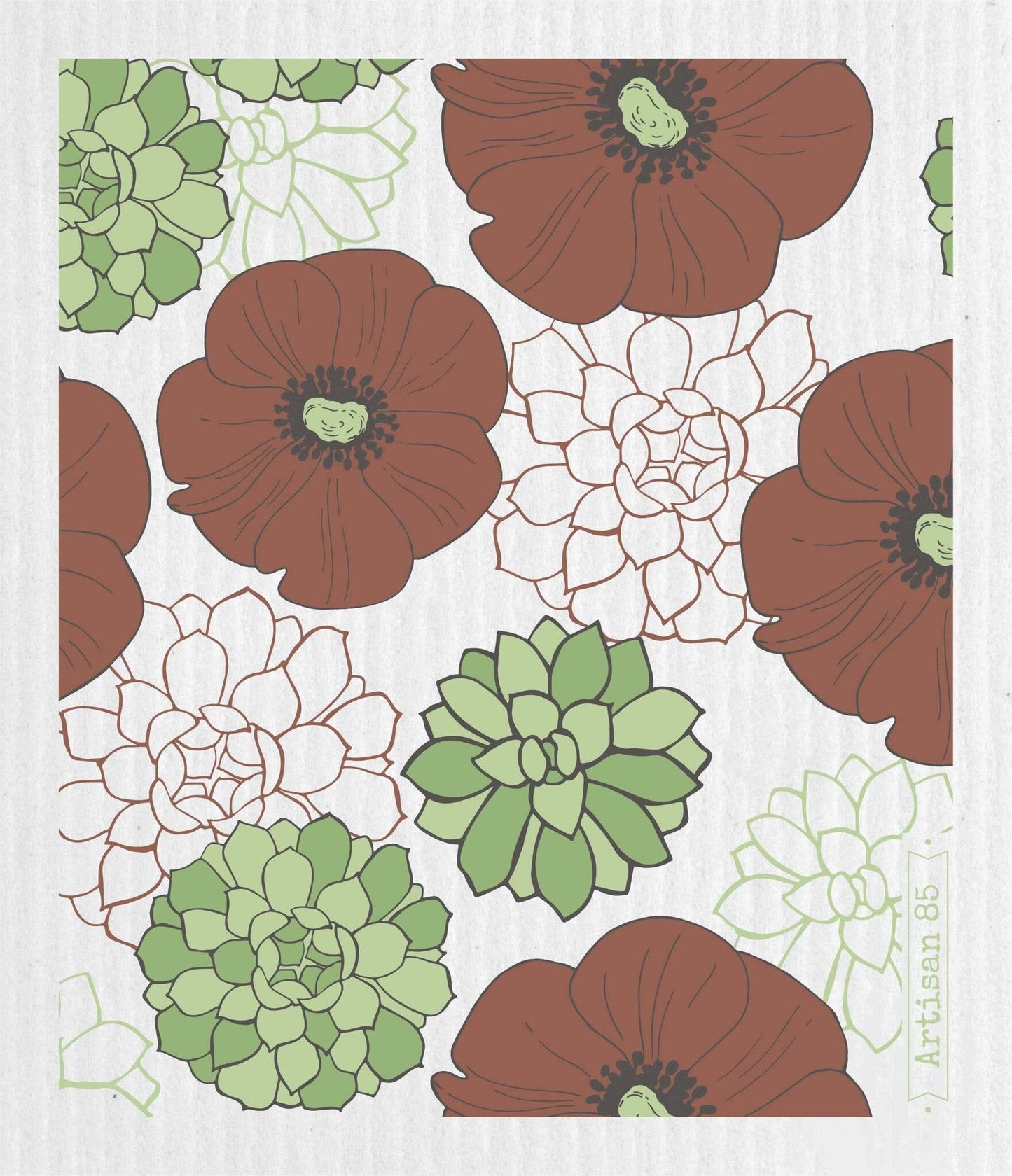 Flower Garden Terra Swedish Cloth